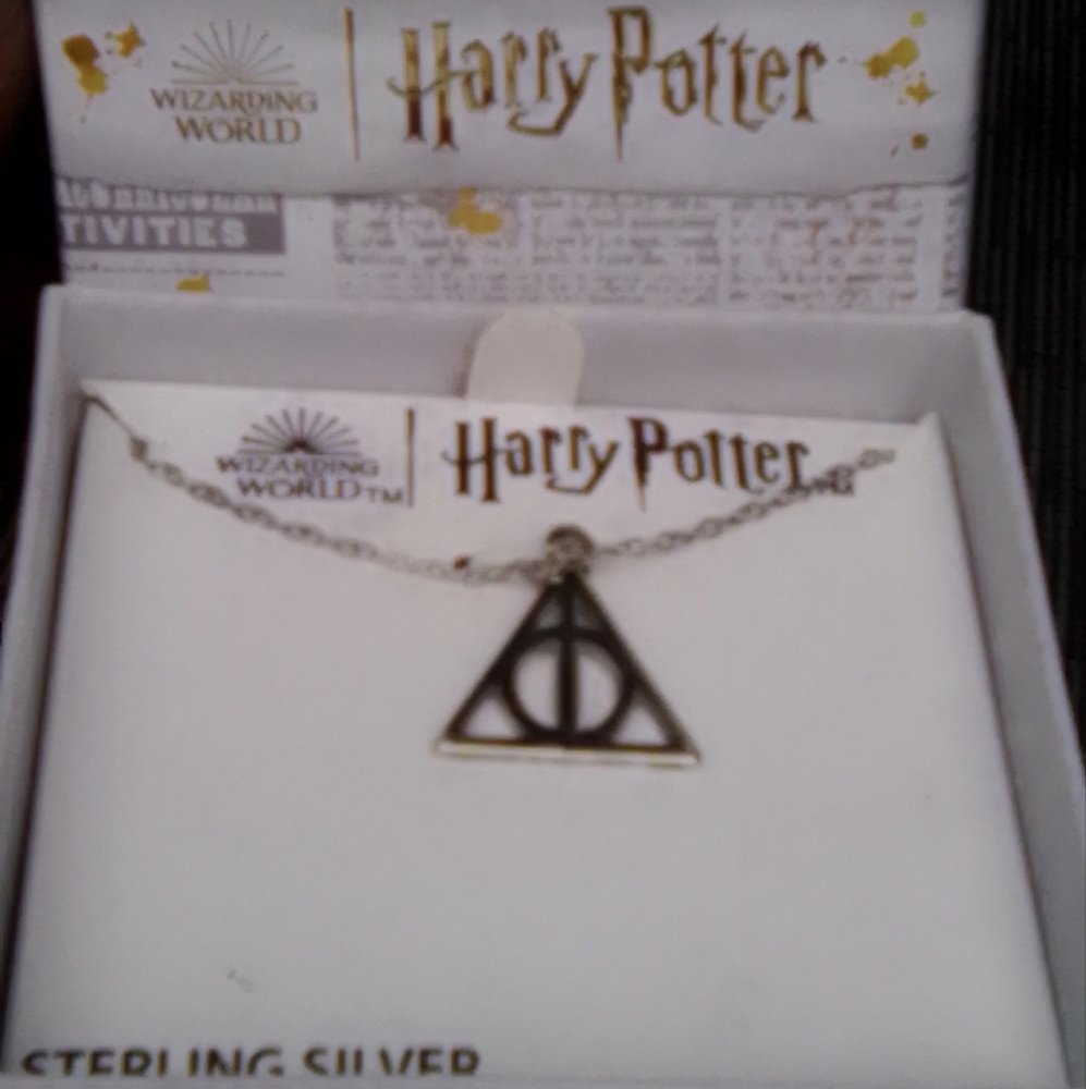 Warner Bros. 9.25 Silver Deathly Hallows Necklace!! (Solid 9.25 Silver) NWOT!!!